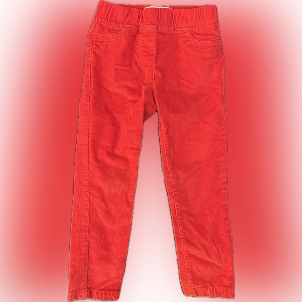 Mini Boden Vibrant Red Corduroy Trousers